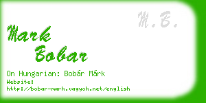 mark bobar business card