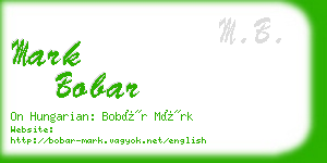mark bobar business card
